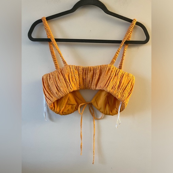 LPA Robin Scrunchie Bralette Top in Tangerine Dream - Picture 8 of 9